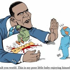 Latuff: Obama on Israel's Gaza attacks - 2010