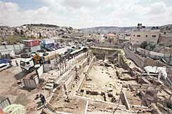 Jerrusalem excavation excavation right next to Silwan homes