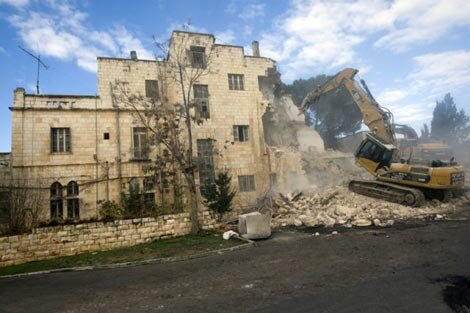 Demolition of the Shepherd's Hotel - Sheikh Jarrah, Jerusalem, 9 Jan 2011