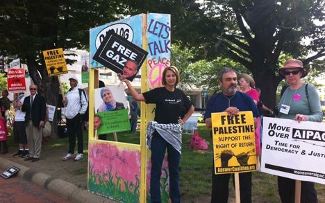 Move Over AIPAC / CodePink demonstration - AIPAC annual convention, Washington, DC (May 21-24)