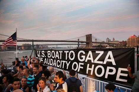 US Boat to Gaza event - 5 August 2010