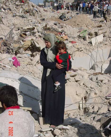 Jenin refugee camp destruction: Made in Israel - 1948, 2002